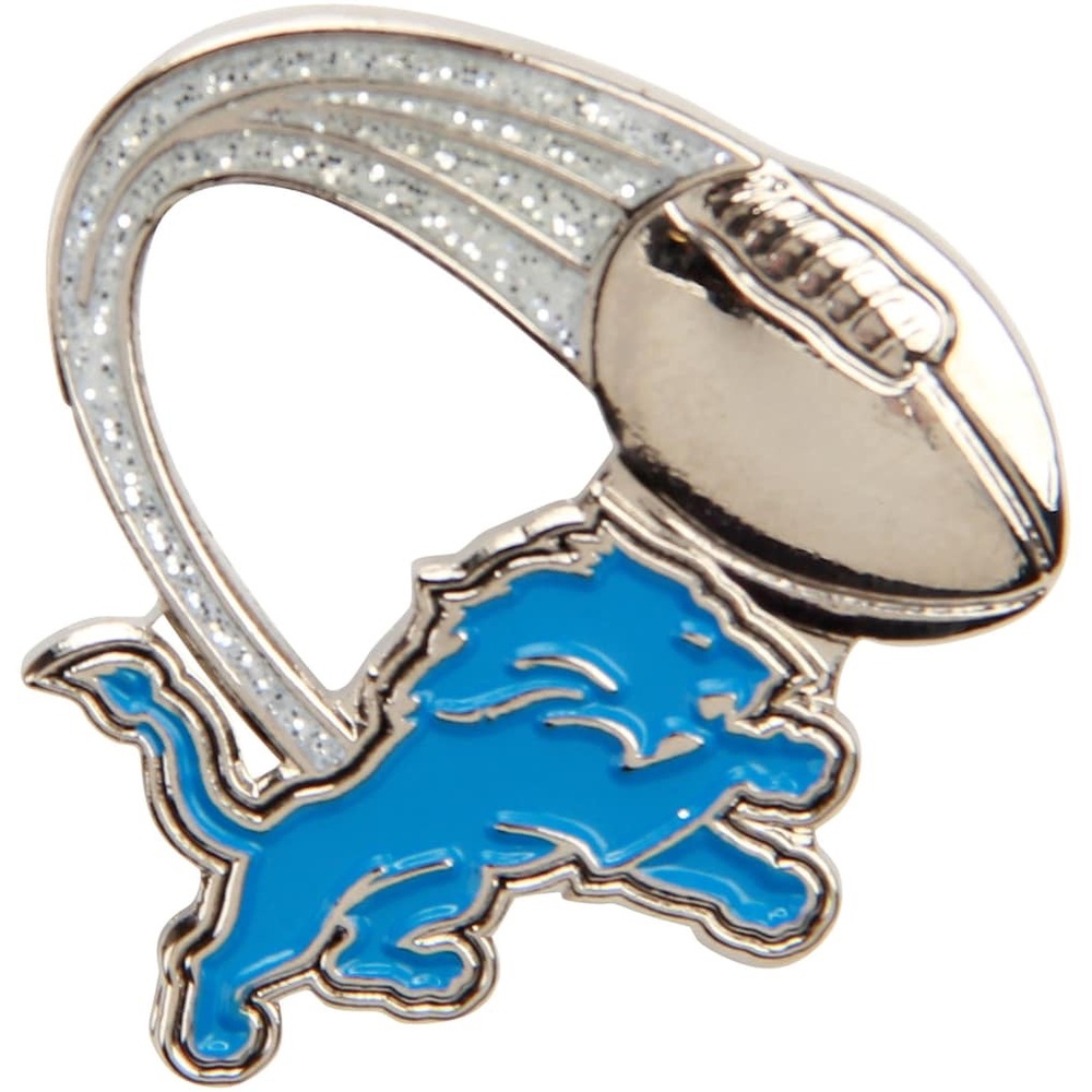 Lions Pins Hard to Find RETIRED Detroit Lions Pin Glitter Trail Football NFL Pin